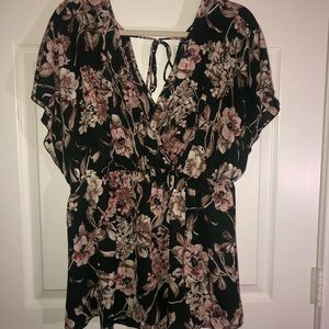 COPY - Floral surplus babydoll top